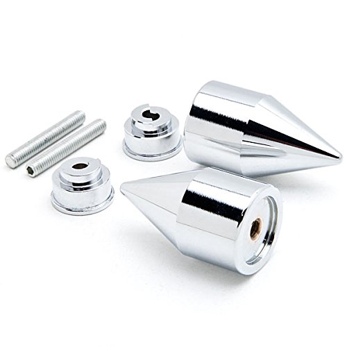 Chrome Spiked Bar Ends Weights Sliders Compatible with Honda CBR 600 900 929 954 1000 RR Chrome Spike Bar Ends Hand Grip Handlebar End Caps Chrome Spiked Bar Ends Weights Sliders Compatible with Honda CBR 600 900 929 954 1000 RR Chrome Spike Bar Ends Hand Grip Handlebar End Caps