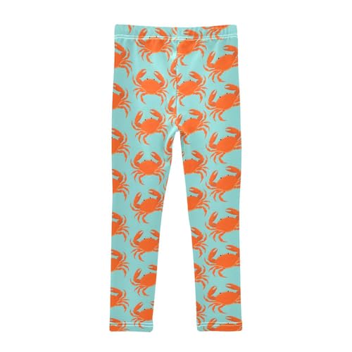 Red Crab Girls Leggings Soft Stretch Workout Yoga Dance Pants for Kids Casual Tights2