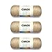 Caron Simply Soft Yarn, 3 Pack, Bone 3 Count