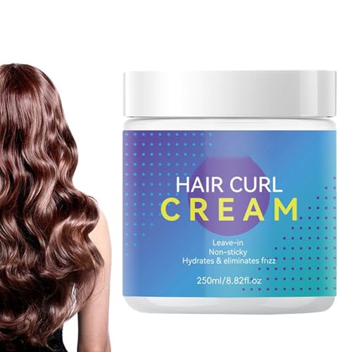 Crema Definidora de | 250ml Acondicionador para Cabello Rizado con Control de Frizz,Crema Hidratante para el Cabello con Elasticidad - para Casa Viaje Vacaciones Camping Viaje de Negocios