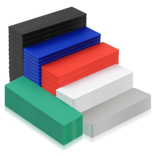 90 PcsCales en Plastique pour Fenêtre, Cales de Vitrage, Cales Plates en Plastique, Entretoises de Cadre d'Espacement pour Vitrage de Fenêtre Aligner...