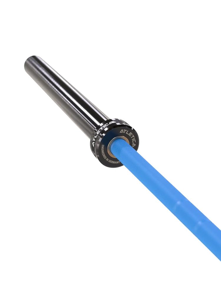 ATLETICA bilanciere | Delta | Electric Blue | Manubrio per sollevamento pesi, powerlifting e allenamento funzionale | 20 kg | marcature IPF e FMI | portata 1000 kg
