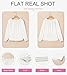 EVALESS Womens Fashion Fall Winter Clothes Cute Puff Sleeve Tops for Women 2026 Off Shoulder Blouses for Women Dressy Casual Long Sleeve Pleated T Shirts Work Outfits White Shirts, Small