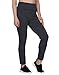 HDE Women's Maternity Yoga Pants Stretch Pregnancy Leggings Fold Over Waistband (Charcoal Gray with Charcoal Gray, Large)
