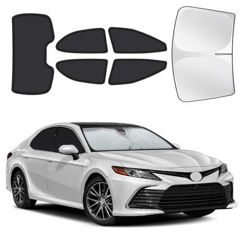 Image of for Toyota Camry 2018-2024 Car Window Shades, 8pcs Privacy Sun Shade Set for Front Windshield Side and Rear Windows, Full Window Covers Keeps Vehicle Cool for Camping Napping
