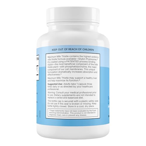 Natural Wellness Maximum Milk Thistle, 90 240 mg Capsules, Support and Protect Your Liver with Most Absorbable and Potent Formula on The Market