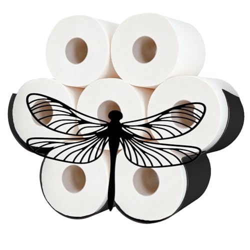 Dragonfly Toilet Paper Holder Wall Mount/Stand for Extra 8 Rolls