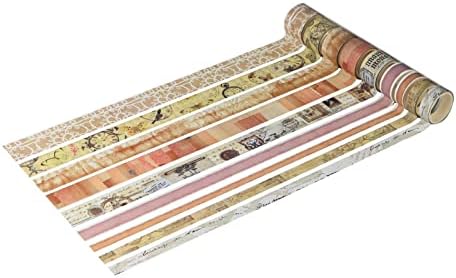 Armelaudin Vintage Washi Tape Set 20 Rolls,25/20/15/10/5 mm Wide, Reminiscence of Thought Theme, Antique Japanese Masking (2m) Decorate Your Scrapbook, DIY Craft, Gift Wrapping, Bullet Journal