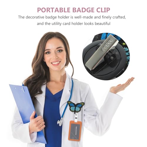 Jolis porte-badges rétractables NUOBESTY avec clips durables pour identité