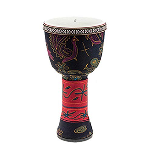 Ecisi Tamburo Africano Djembe Premium, Bongo Congo Dipinto a Mano Tamburo Djembe 8"x 15,7" Testa in Pelle Sintetica per Principianti Principianti