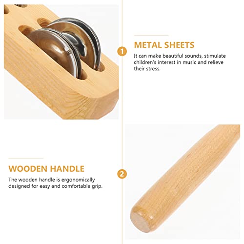 Ibasenice 8 Pcs Chime Jingle Xmas Percussion Rattles Teacher Christmas Jingles Children Drum Toy Tools Handheld Hand Shaker Rattle Party Boys Held Learning For Kid Wood Bell Instruments #TOP5