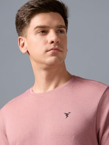 Image of TECHNOSPORT Men's Slim Fit Full Sleeve Round Neck T-Shirt, Double Cool Quick Dry Moisture Wicking Stretchable Sports Gym and Casual Wear
