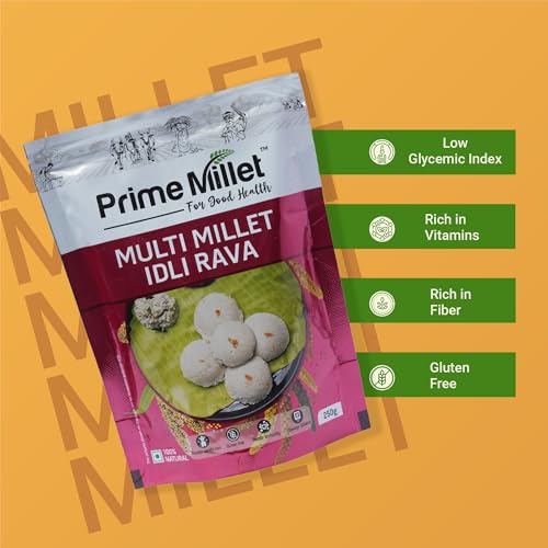 Image of Prime Millets Organic Multi Idli Rava | Whole Barnyard Grain | Pack of 2 (750g Each) | High Fiber | Healthy Digestive Meals | Premium Quality