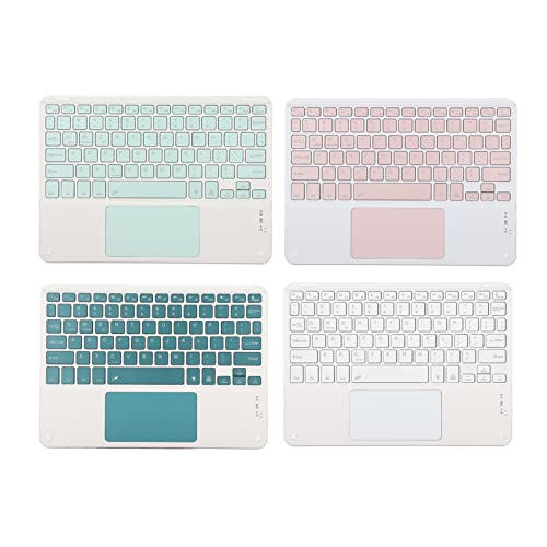 Wireless Keyboard, 10 Inch Ultra Slient Portable Bluetooth Keyboard With Touchpad, Mini Ergonomic Keyboard For Laptop Tablet Smartphone Computer(Green) #TOP7