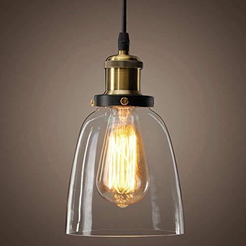 Plafonnier en verre et métal finition laiton au design rétro raffiné