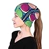FFGhjk Round Color Palette Patterned Elastic Turba... #4