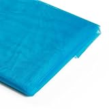 Koyal Wholesale 10-Yard Sheer Organza Fabric Bolt, 58-Inch, Turquoise / Aqua Blue