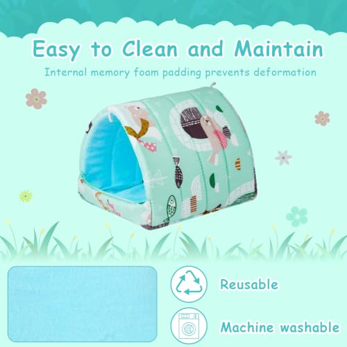 HOTUT Meerschweinchen Bett,2 Stück Waschbar Kuschelsack Meerschweinchen Haus,Kuschelig Gemütliches Kleintierbetten, Hamster Kleintier Bett für Zwergkaninchen, Chinchilla, Lgel, Frettchen