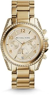 Michael Kors Damenuhr Blair, 39 mm Gehäusegröße, Quarz-Chronographenwerk, Edelstahlarmband