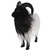 Hellery 20x7x19cm Statuetta di Capra in Bianco E Nero Animal Sheep Minatures Collectibles