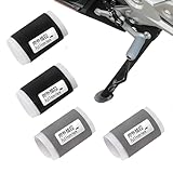 LIANCHEN 4 Stück Universelle Einziehbare Schalthebelschoner Schrumpfbarer Schalthebelbezug aus Silikonkautschuk für Motorräder zum Schutz Ihrer Schuhe und Stiefel, Motorradzubehör (Schwarz + Grau)