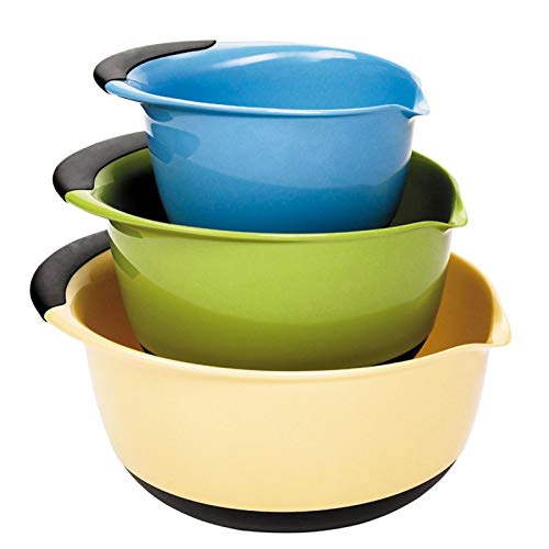 Shunfaji Terrina Plastica |insalatiera Plastica |scodella Multiuso Cucina Per Insalata,frutta,crema, Salsa Al Cioccolato,multicolore,3 Unità