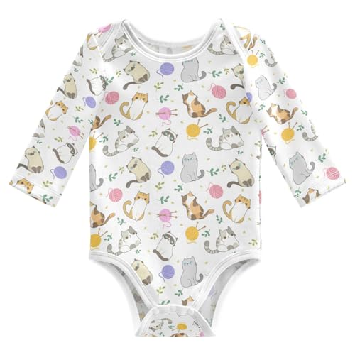 vvfelixl Baby Bodysuits Bee Long Sleeve Cotton Baby Clothes for Boys Girls 3M