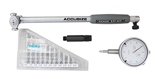 Accusize Industrial Tools 6 Pc 0-6'' Ultra-Precision Outside Micrometer Set Plus A 2-6'' Dial Bore Gauge Set, 0906-1006 #TOP7