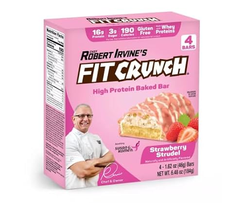 FIT-CRUNCH Strawberry Strudel Nutrition Bars - 6.48oz