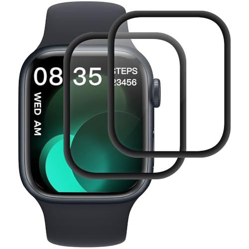 Beukei Panzer Schutz Glas für Apple Watch Series 7/8/9 41mm, 2 Stück SchutzDisplayschutzn[Anti-Kratzen][Sans Bulless][Fi...