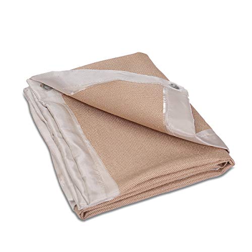 Lowest Price Large Fiberglass Welding Blanket—Retardant  Fireproof，Fireproof Thermal Resistant Insulation Cover，Silver grommet, easy to hang and fix，1100°F Heavy Duty Welding Blanket,Washable (5‘ x 5’)