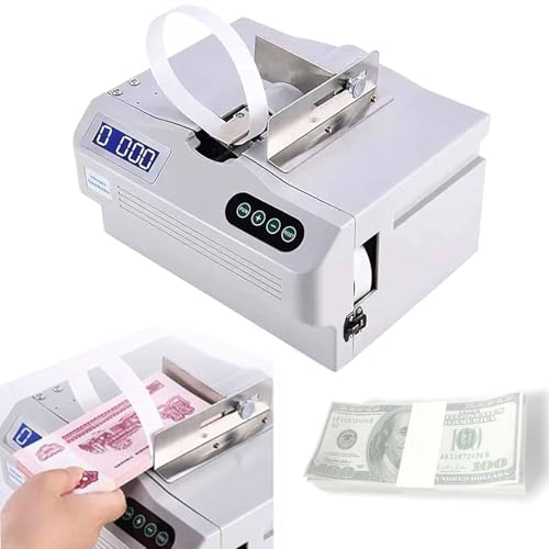 Banknote Bundling Machine, Automatic Currency Strapping Tool for Banks, Intelligent Money Packer for Efficient Bundling with Small Cross Binding Technology