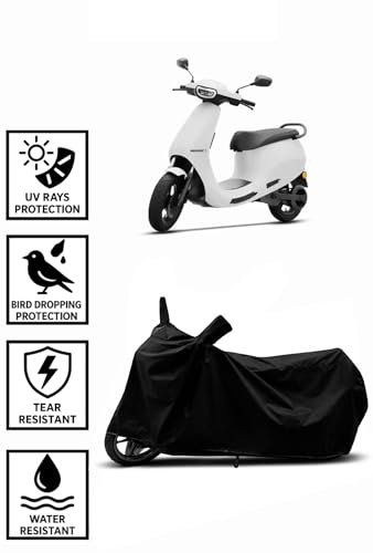Image of Heavy Duty Waterproof Scooty & Bike Cover for Ola S1 Pro - UV Resistant, Dustproof & Rain Protection, All-Weather Outdoor Cover for Bikes & Scooty with Buckle Straps