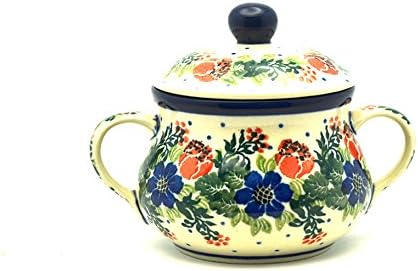 Polish Pottery Sugar Bowl - Garden Party