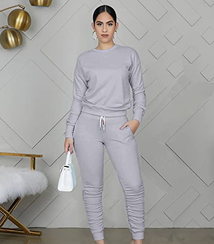 Plus Size Track Suits For Women Set With Pocket 2 Pieces Long Sleeve Warm Up Outfit Patchwork Pants Set For Biker Yoga Jogger Office Work Dating Or Casual Daily Wear #TOP1