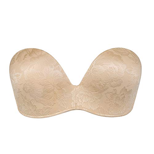Image of DotVol Women Custom Lift Invisible Wirefree Anti-Slip Strapless Push Up Bra | Women, Custom Lift, Invisible, Anti-Slip