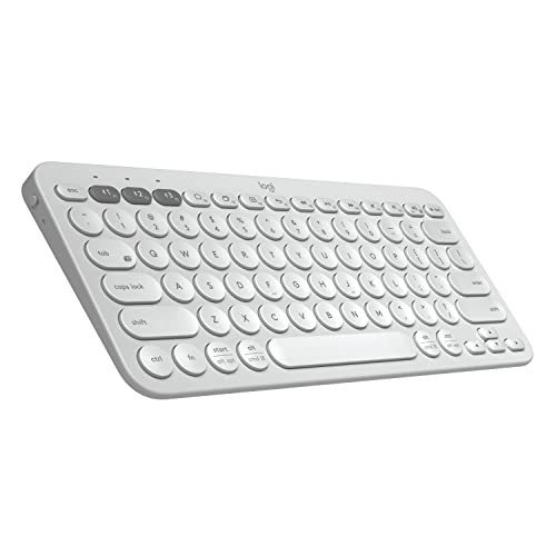 Logitech K380 Wireless Multi-Device Keyboard for Windows, Apple iOS, Apple TV android or Chrome, Bluetooth, Compact Space-Saving Design, PC/Mac/Laptop/Smartphone/Tablet - Off White #1