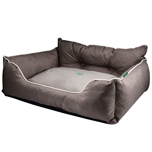 UNITED COLORS OF BENETTON. Pets | Hundebett | Braun | Maße 65x50x20 cm | Ergonomisches Bett für Mittelgroße Hunde | Maschinenwaschbarer Bezug Cover