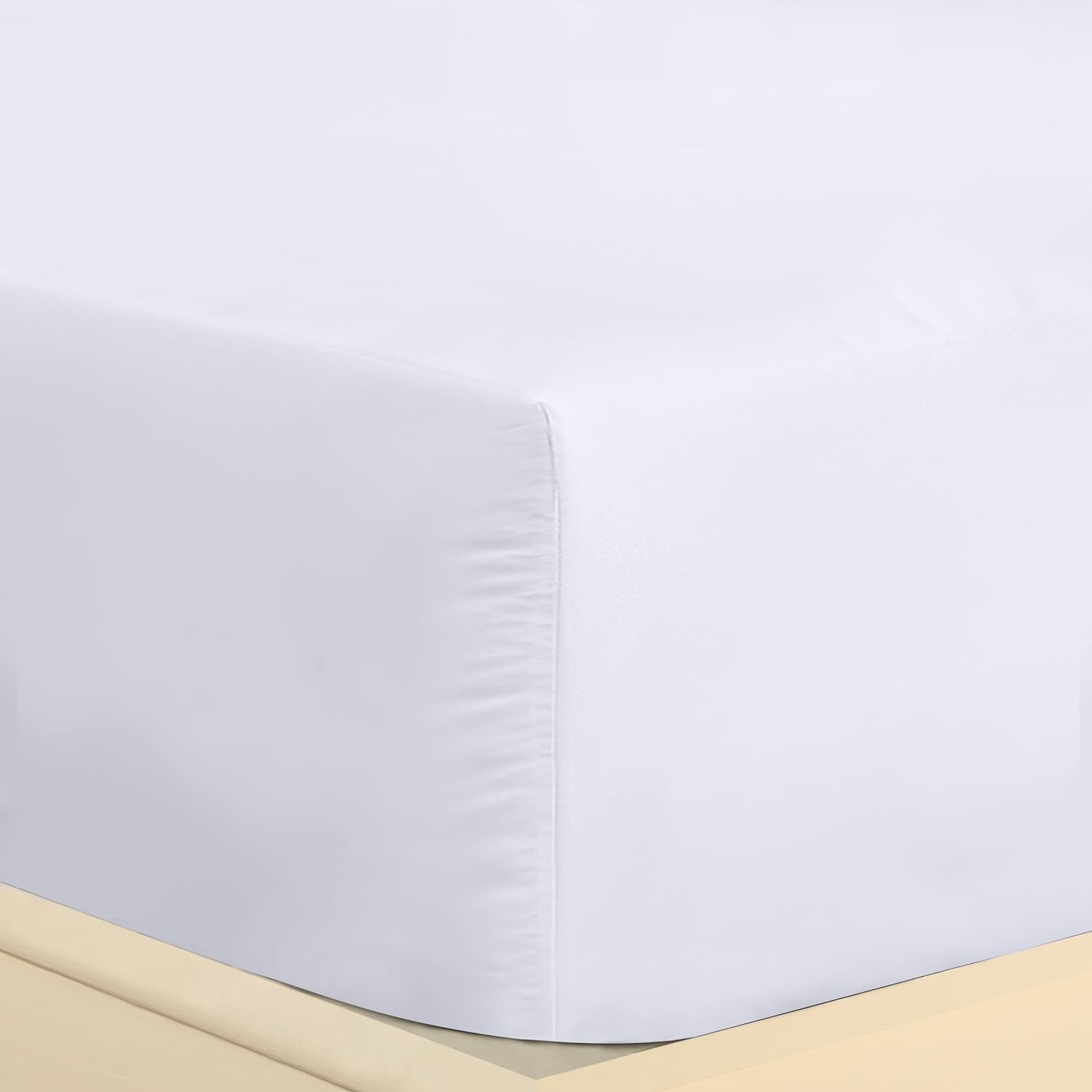 Utopia Bedding Lenzuolo con Angoli, Una Piazza - 90x190x30 cm - Bianco - Microfibra di Poliestere Spazzolato - Lenzuolo Sotto con Angoli Elasticizzato