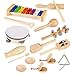 Wooden Musical Instruments Set, Percussion Set with Xylophone , Educational Music Toys for Kids and Toddlers - Christmas and Birsthday Music Gift for Boys and Girls