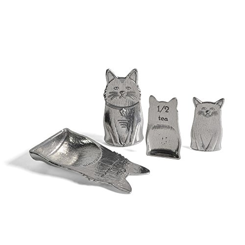 Roosfoos Pewter Cat Measuring Spoons, Handmade In The Usa #TOP1
