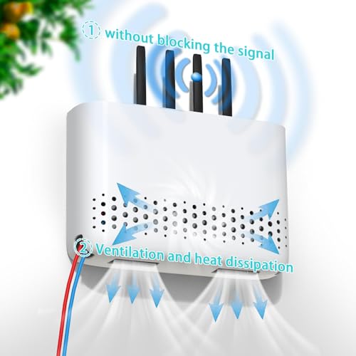 TXXATX Router Box 25x17x5 cm Router Verstecken Router Schrank WLAN Box Verstecken WLAN Box Router Box Verstecken Weiß WiFi Router Aufbewahrungsbox für Router Kabel Heimdekoration