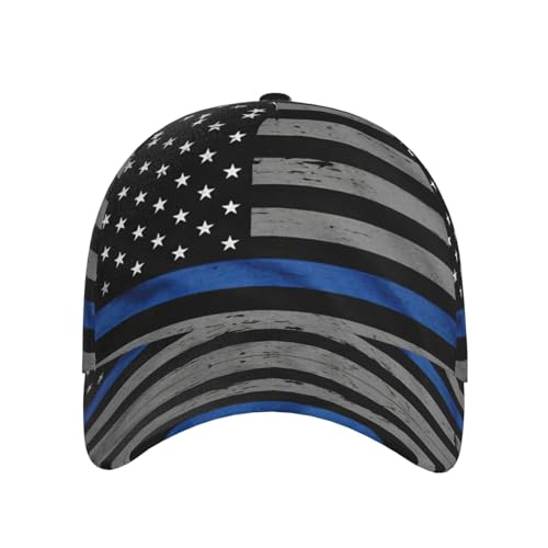 Casquette baseball délavée avec trou queue de cheval drapeau américain