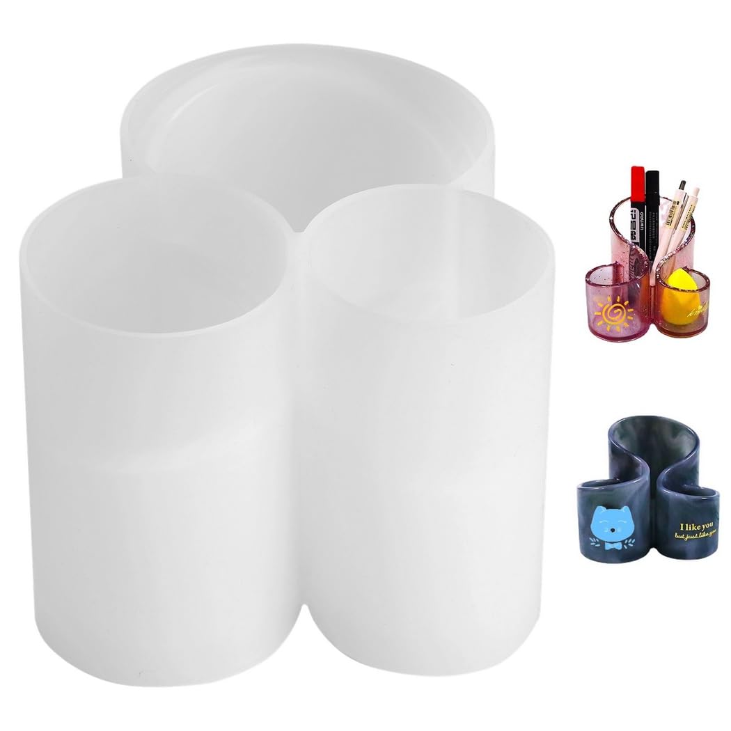Moule silicone 3 emplacements pour récipient à bibelots en résine