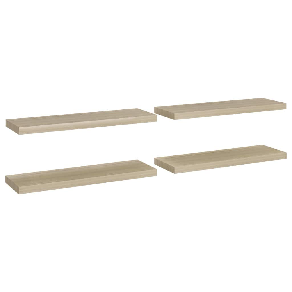 Set di 4 mensole galleggianti con staffe invisibili, per decorazione camera da letto, mensole da parete per libri, piante e decorazioni, appendiabiti moderno per bagno, soggiorno, ingresso, corridoio