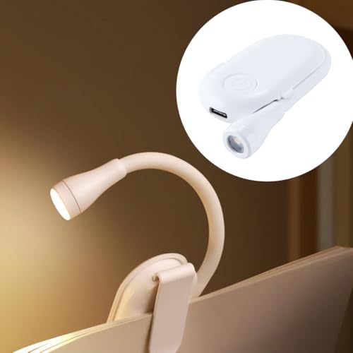 Ausi Wiederaufladbare Buchlampe, 3 Farbtemperaturmodi, per USB wiederaufladbares Klemmlicht zum nächtlichen Lesen im Bett, perfekt für Buchliebhaber
