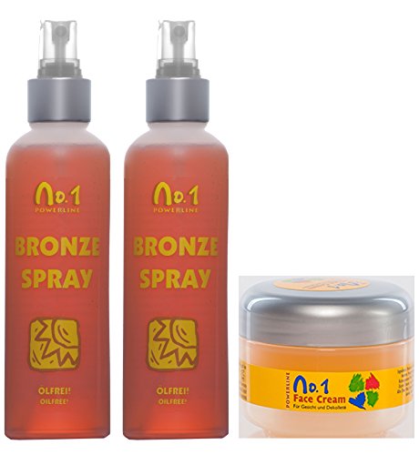 Joveka Bronze Spray, Bräunungsintensivierer 2 X 200 ml. + 1 X Joveka Face Cream Wax 50 ml Cover