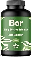Bor Hochdosiert - 450 Tabletten mit 4mg Bor aus Borax (Natrium Borat) - Boron Tabletten - vegan und produziert in Deutschland - Verpackung kann variieren