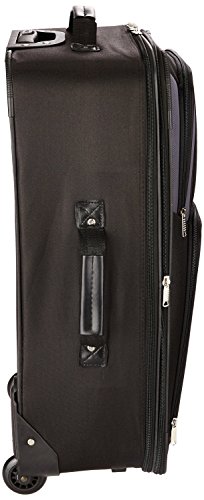 Image of Rockland Fashion Softside 4 Piece Luggage Set, Expandable, (14 inch Tote /19 inch /24 inch /28 inch), Black Gray