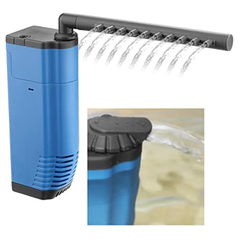 HITOP Submersible Internal Filter for Aquarium, Powerful Underwater Corner Filter for 20-150 litres Fish Tank Cover